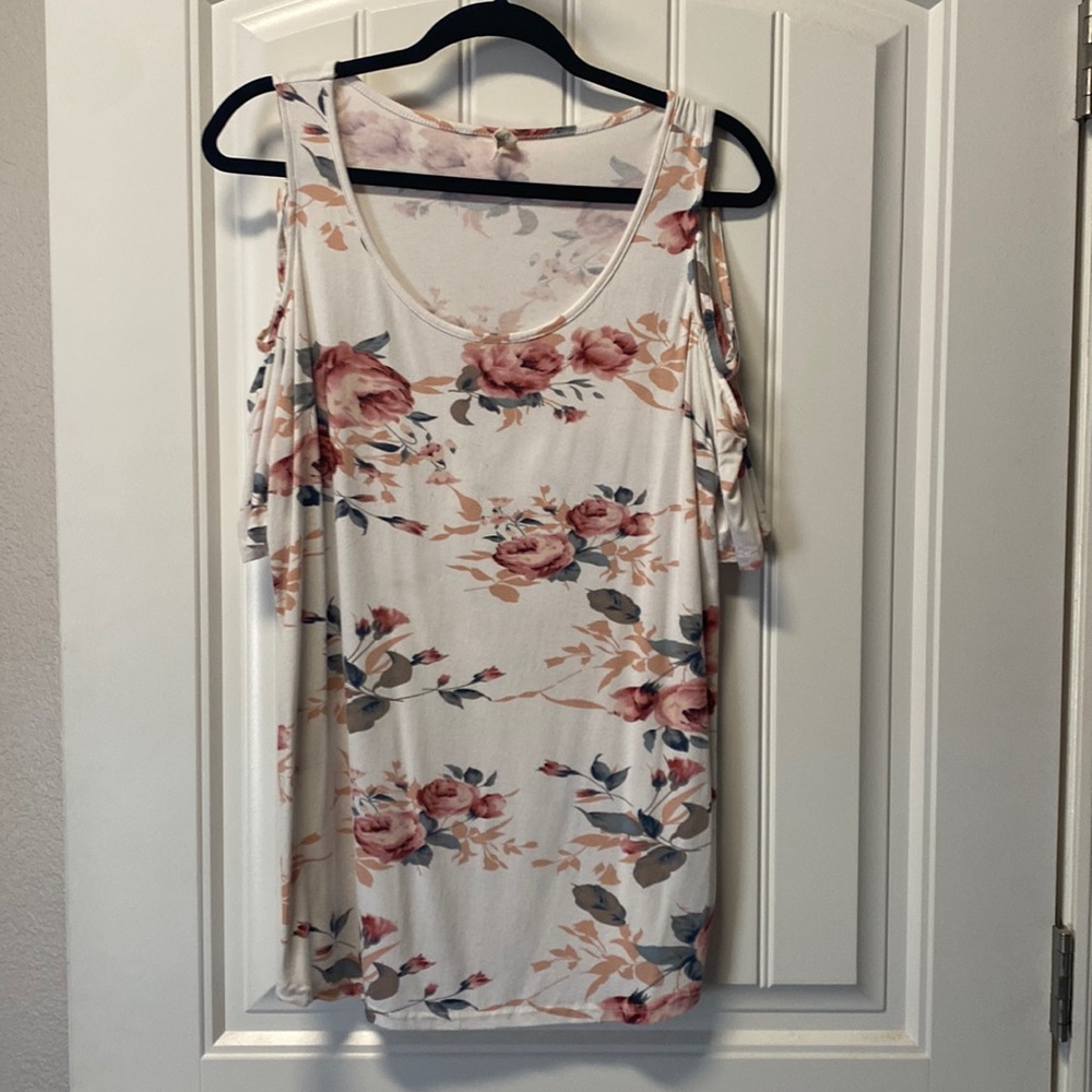 Ladies XL Soft Flower Top